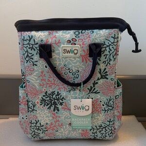 Swig Life Coral Patterned Backpack Cooler NWT HTF Pattern